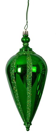 8 Inch Fire Retardant Reflective/Glitter Finial | Green, Light Green, Gold, Silver, Red, Blue, Purple, Or Pink