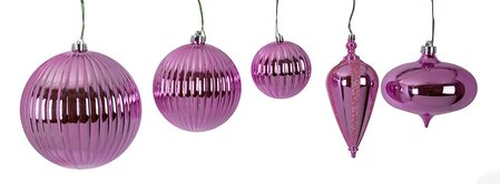 Pink Reflective Pumpkin Ball Ornaments | Fire Retardant | 4 Inch, 6 Inch