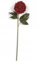 29 inches Glittered Velvet Peony Stem - 1 Flower - 17 inches Stem - Red