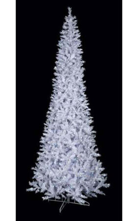 12 feet Blanca Pine Christmas Tree - Pencil Size - 1,050 Clear Lights - Wire Stand