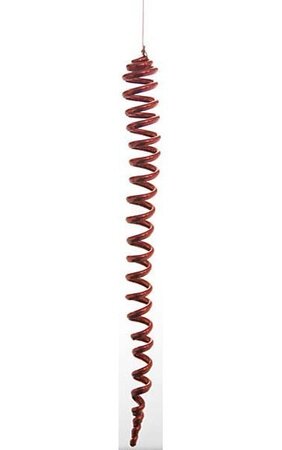 12 inches Plastic Wire Spring Finial Ornament - Red