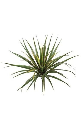 24 inches Plastic Yucca Bush - 56 Green/Red Edge Leaves
