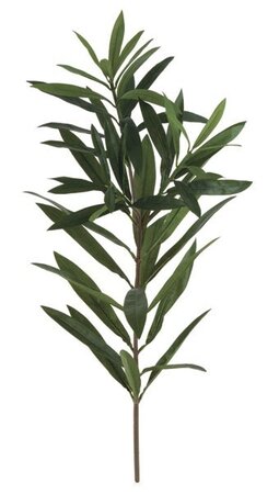 28 inches Oleander Branch - 55 Light Green/Dark Green Leaves