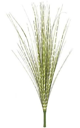 32 inches PVC Onion Grass Bush - Green/Ivory - 4 inches Stem - Bare Stem