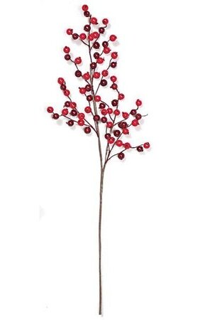 34 inches Styrofoam Gooseberry Spray - Red/Burgundy