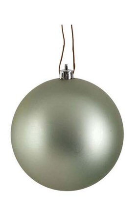 4 inches Plastic Matte Ball Ornament - Silver