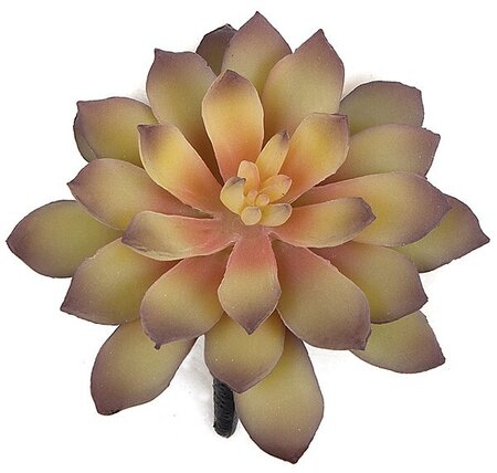 4 inches Plastic Agave Pick - Tutone Peach/Purple - 2.5 inches Stem