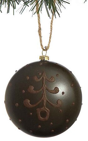 4 inches x 1.5 inches Chocolate Candy Disc Ornament - Dark Chocolate