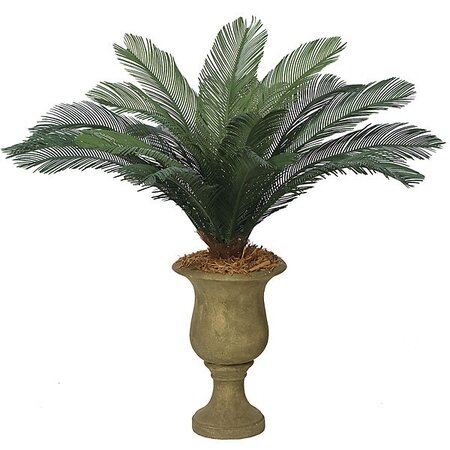 A-0088  44 inches Outdoor  Cycas Palm Cluster - 18 Large Green Fronds - 68 inches Width - Tutone ...