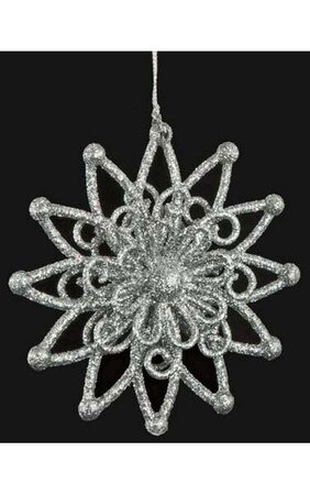 5 inches Snowflake Ornament - Silver