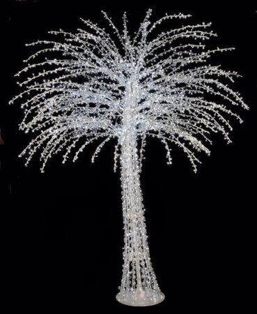 6 feet Acrylic Christmas Tree - White LED Lights