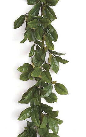 6 feet Magnolia Garland - Green/Red Edge