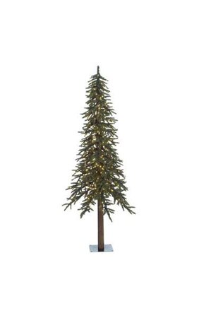 7 feet Alpine Christmas Tree - Natural Trunk - 400 Warm White LED Lights