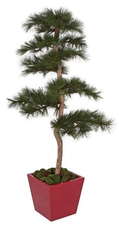 7 feet Needle Pine Tree - Natural Trunks - Green- FIRE RETARDANT - Custom Made