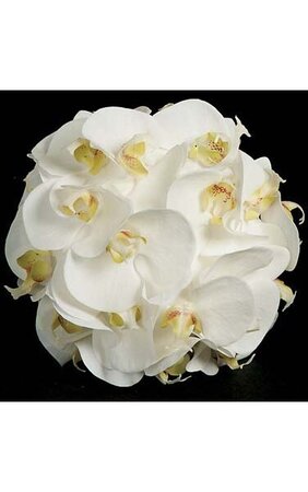 8.5 inches Artificial Phalaenopsis Ball - White