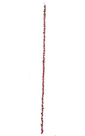 9 feet Foam Berry Garland - 18 Natural Touch Green Leaves - Red Berries