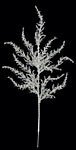 19.5 inches Plastic Glittered Ice Pine Spray - 7 inches Width - White