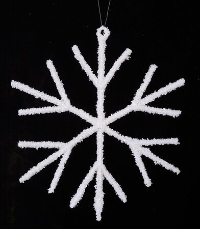 Earthflora's 14 Inch Flocked Snowflake Ornament