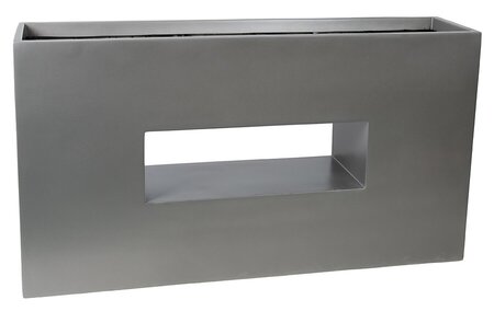 Earthflora's 48 Inch Long  X 10.5 Inch Deep X 26 Inch Tall  Rectangle Planter Box In Gloss Black Or Shiny Charcoal Or Shiny Bronze