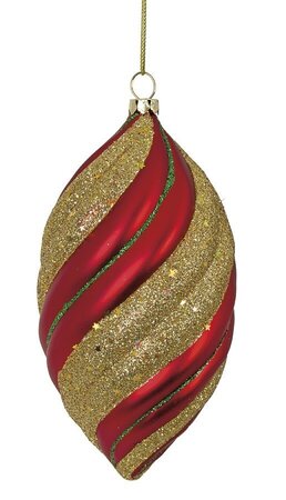 Earthflora's 5.5 Inch Matte Red Glitter Finial