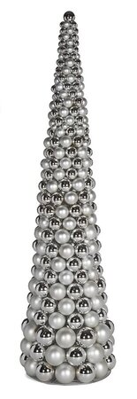 Earthflora's 7 Foot Multi-ball Cone Tree - Red, Silver, Gold, Mixed