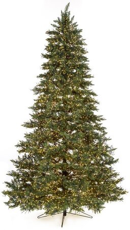 Earthflora's 7.5 Ft., 9 Ft., And 12 Ft. Medium Polaris Pine Tree With Multi-functional Mini Led Lights