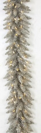 Earthflora's 9 Foot Vintage Champagne Garland With Twinkling Led Lights