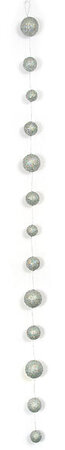 6 feet Glittered Ball Garland (Styrofoam) - Silver