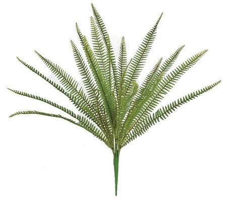 33 inches Outdoor Plastic Fern Bush - 18 Leaves - 9 Buds - 29 inches Width