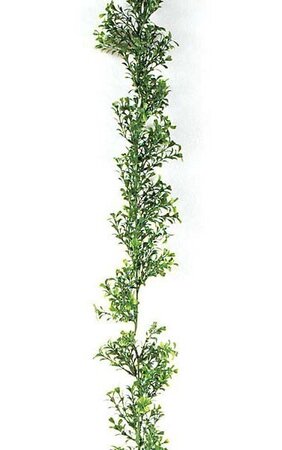 9 feet Plastic Outdoor  Boxwood Garland - Tutone Green