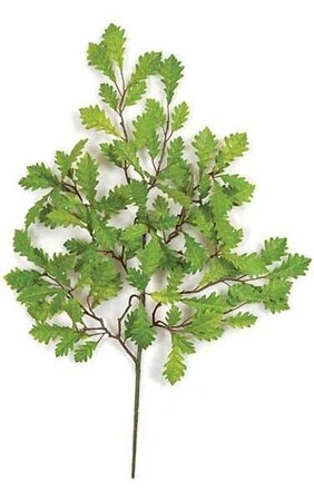 20 inches Mini Oak Branch - 106 Leaves - Green (sold by dozen)