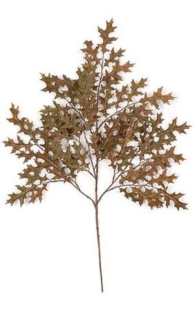 P-462B 27 inches Small Pin Oak Branch - 81 Leaves - Brown