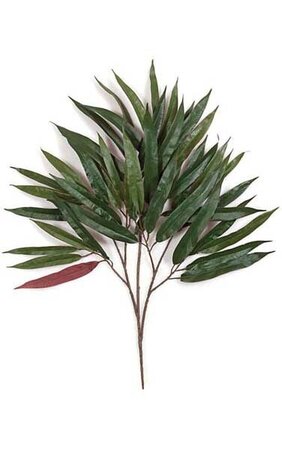 26 inches Ficus Alii Branch - 45 Leaves - Green/Red Back