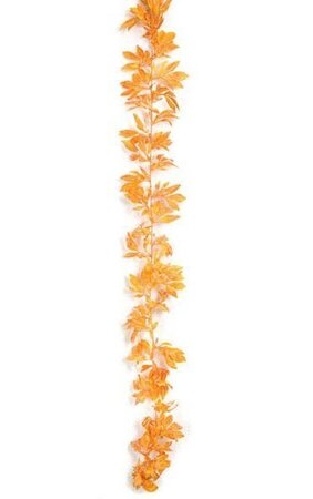 9 feet Plastic Peony Garland - Amber/Rust