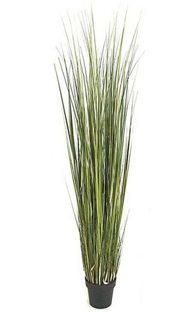 6 feet PVC Onion Grass Plant - Green/Yellow - Weighted Base