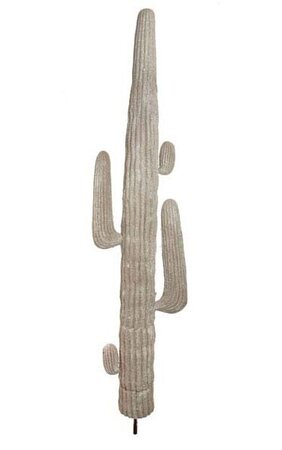 6 feet Plastic Mexican Artificial Cactus - 16 inches Width - Beige/Tan