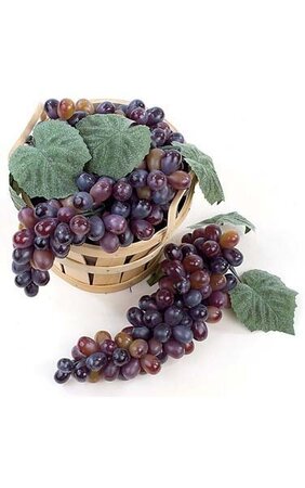 Plastic Grape Cluster - 90 Grapes - 11 inches Length - Multi Purple