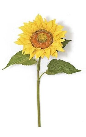 37 inches Giant Sunflower Stem - Gold/Yellow Flower - 10 inches Width