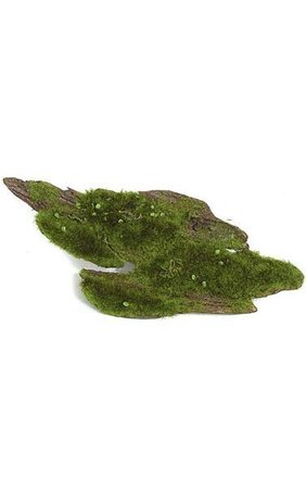 14 inches x 6.5 inches Foam Tree Bark - Moss Green