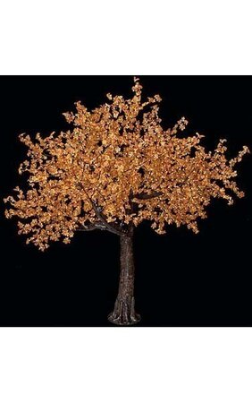 8 feet Maple Leaf Tree - 2,120 Warm White 5mm LED Lights - Brown Trunk/Branches