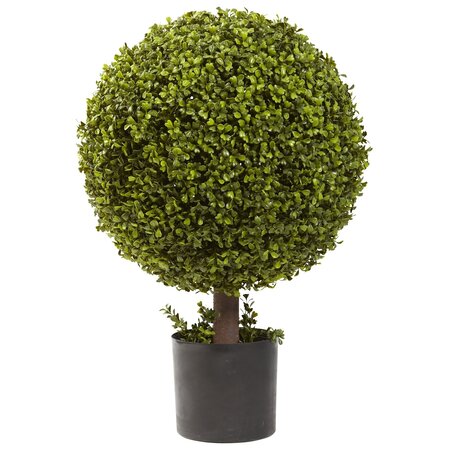 27” Outdoor Boxwood Ball Topiary 17" Wide