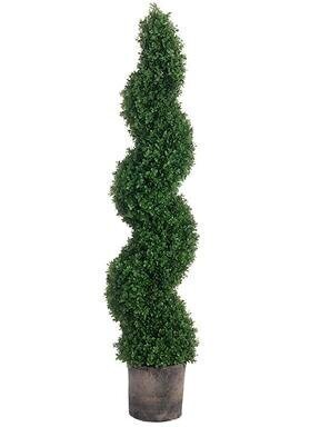 Artificial 60 inch Boxwood Spiral Topiary