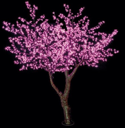8 feet Cherry Blossom Christmas Tree - 6,048 Multi - Color 3mm LED Lights