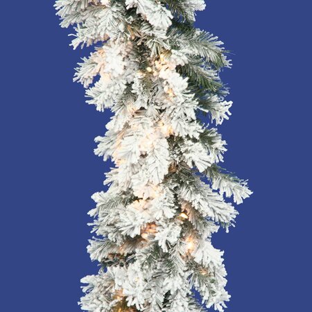 Flocked Alaskan Pine garland