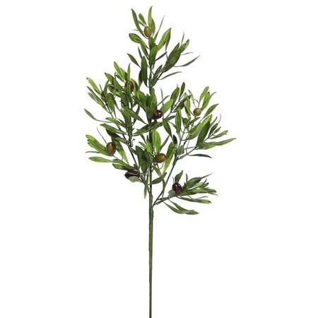 Artificial Olive Leaf Spray Dark Olives