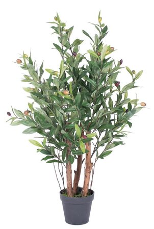 30 inches Artificial Olive Tree in Black Plastic Pot