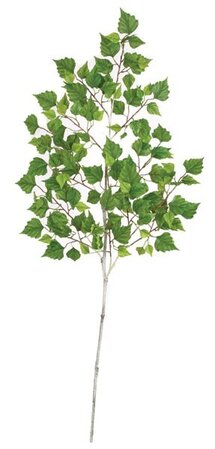 52 inches Birch Spray - 168 Leaves - 24 inches Width - Tutone Green