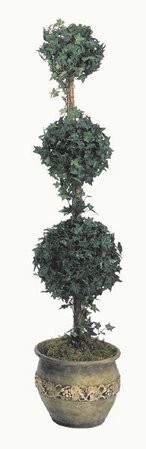 Life Like Faux 5 feet Three Ball Oxford Ivy Topiary