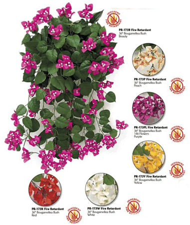 36 inches Fire Retardant Bougainvillea Bush  Comes in 6 Different Colors to Choose From!