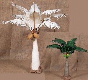 Natural White on the left - Painted Green on the right 